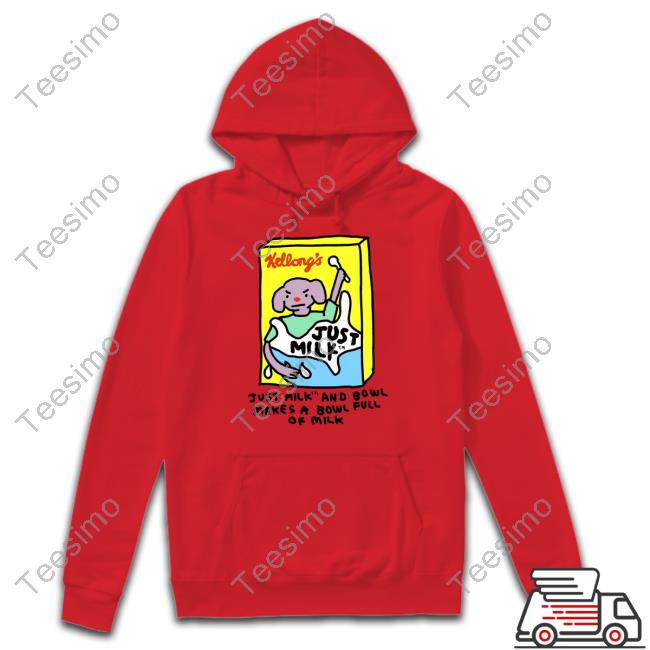 Zoe Bread Merch Kellong's Just Milk And Bowl Makes A Bowl Full Of Milk Hooded Sweatshirt Zoe.Bread