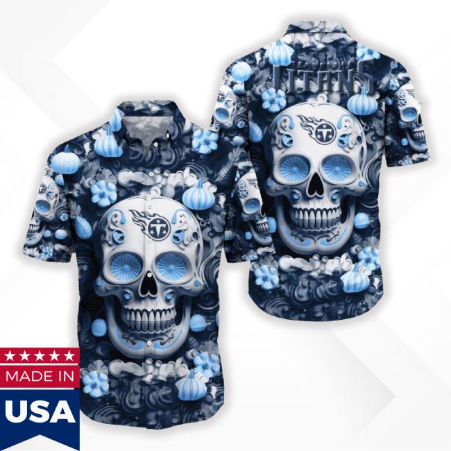 Tennessee Titans Halloween Pumpkin Skull 3D Hawaiian Hoodie For Fans Gift Christmas Men And Women