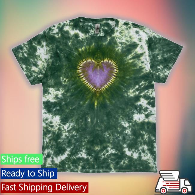 Austinsoles Shop Radiant Heart Tie Dye Green And Purple Sweatshirt