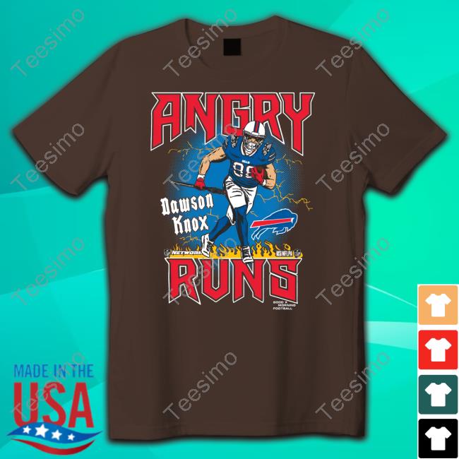 Homage Store Angry Runs Bills Dawson Knox Long Sleeve Tee