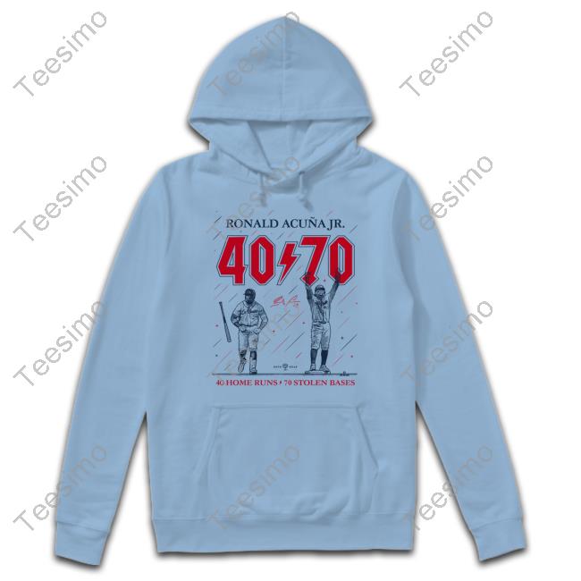 Ronald Acuña Jr 40 70 40 Home Runs 70 Stolen Bases Long Sleeve T Shirt